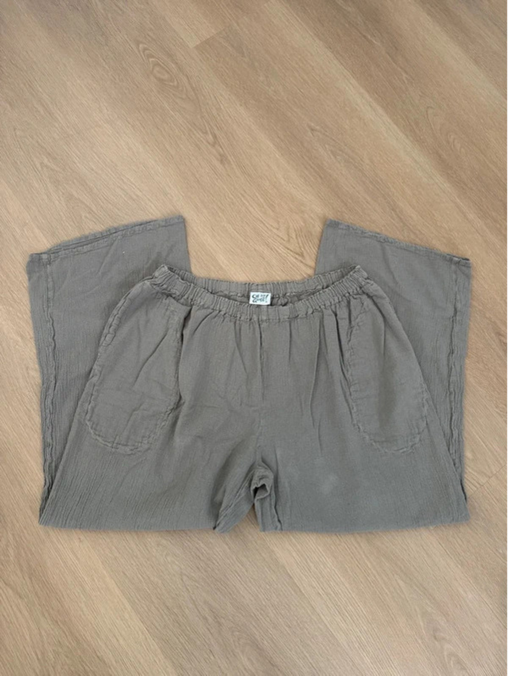 Oh My Gauze Cotton Gauze Pants Brown Beige XXL Size 3 NWT